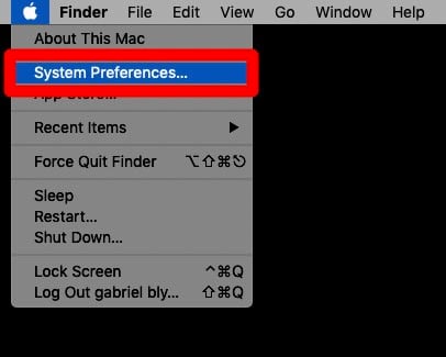 System Prefernces Apple Menu