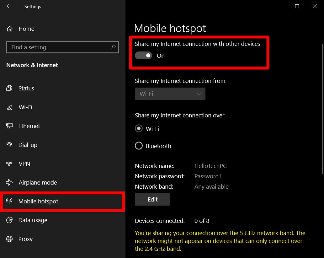 How to Set Up a Mobile Hotspot on a Windows PC