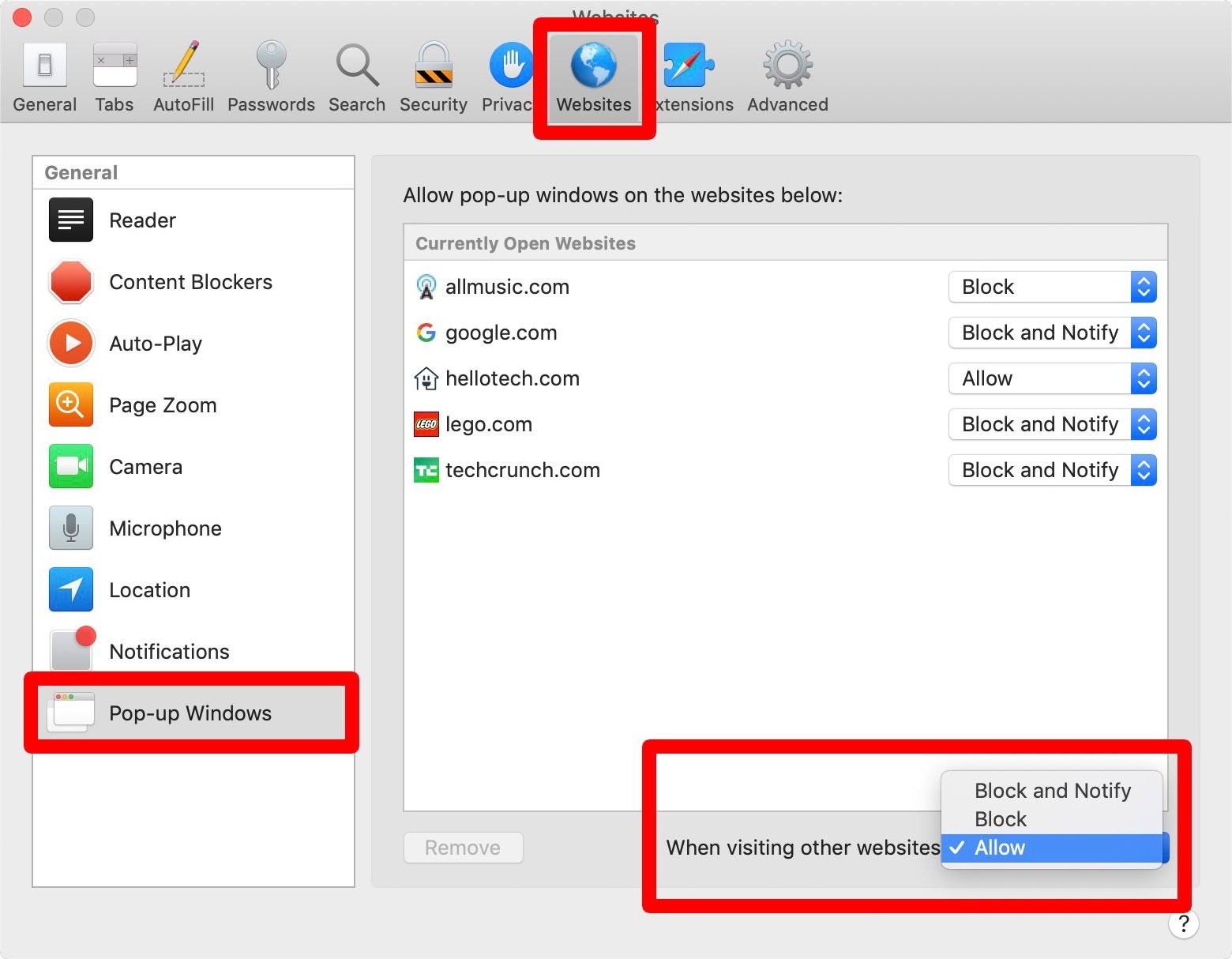 how to stop pop ups on mac when starting computer