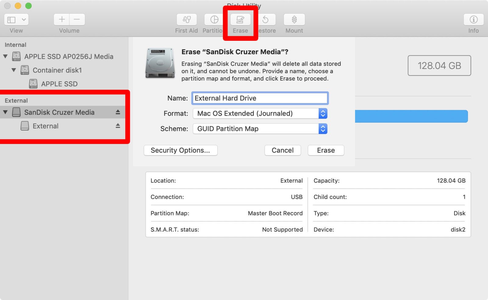 how to reformat macbook hardrive