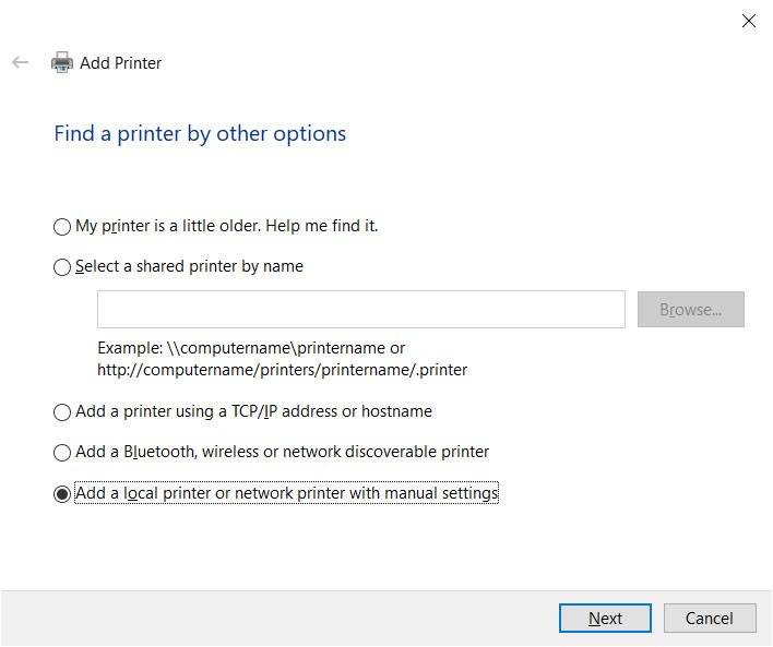 how to add local printer in windows 7