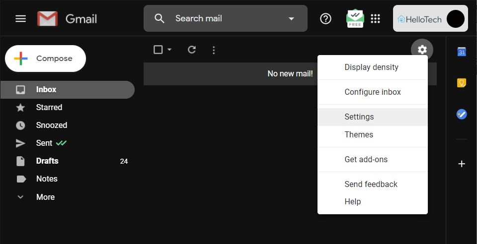 gemail settings