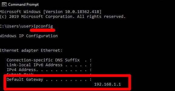 How to Find Router IP Address with Command Prompt