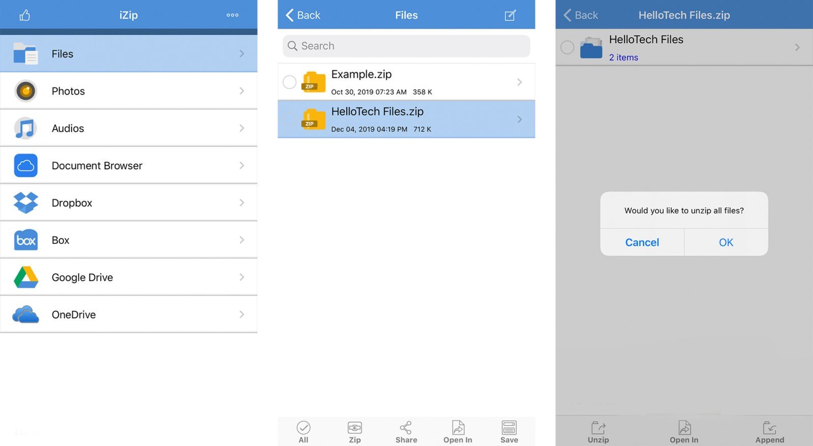 How to Open Zip Files on an iPhone