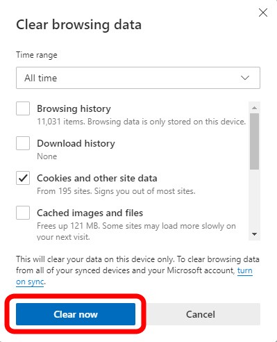How to Clear Cookies on Microsoft Edge 