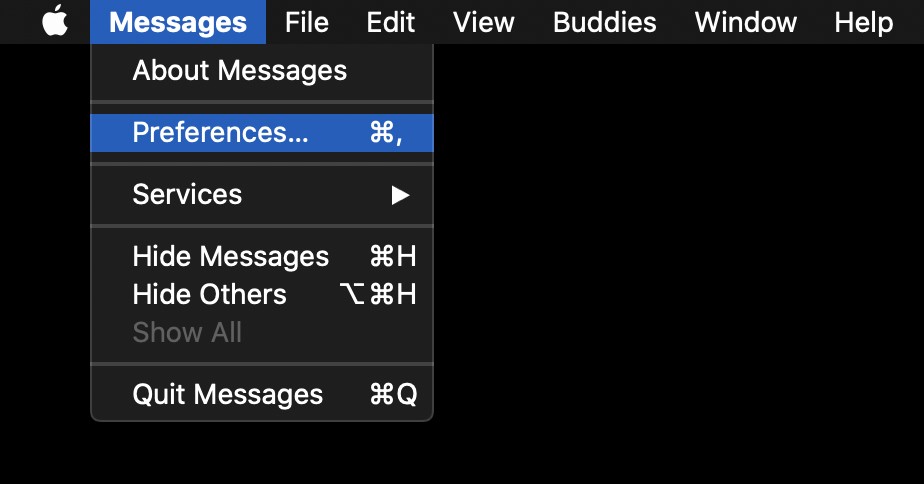 mac messages app preferences