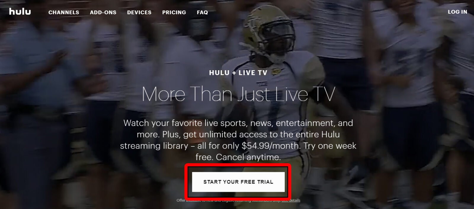 How to Watch Live Football on Hulu 