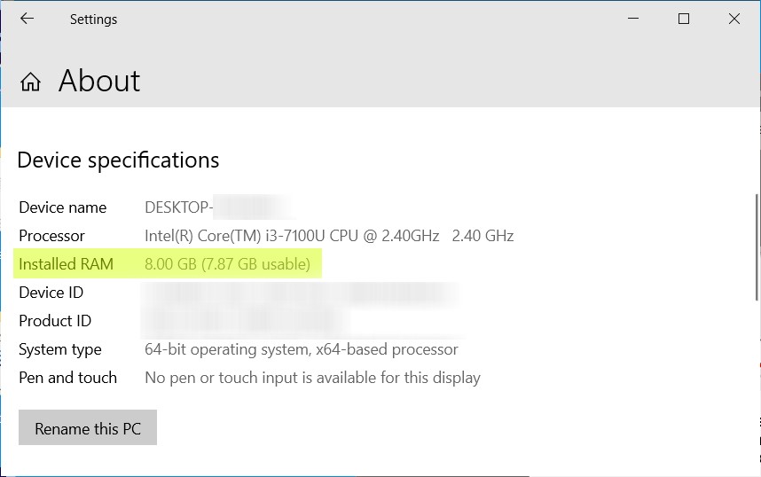 How to Check Computer Specs How Much RAM You Have