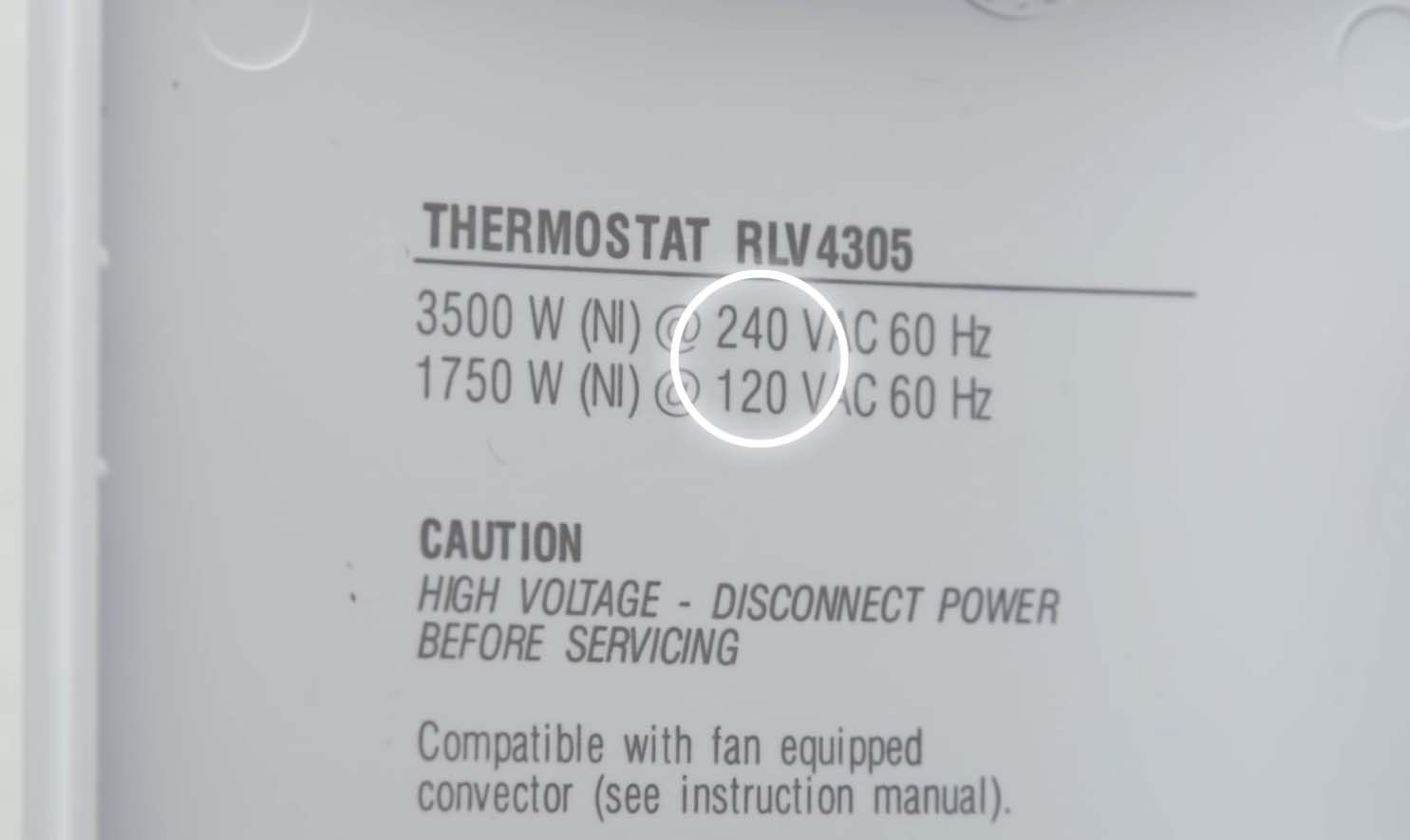 high voltage thermostat