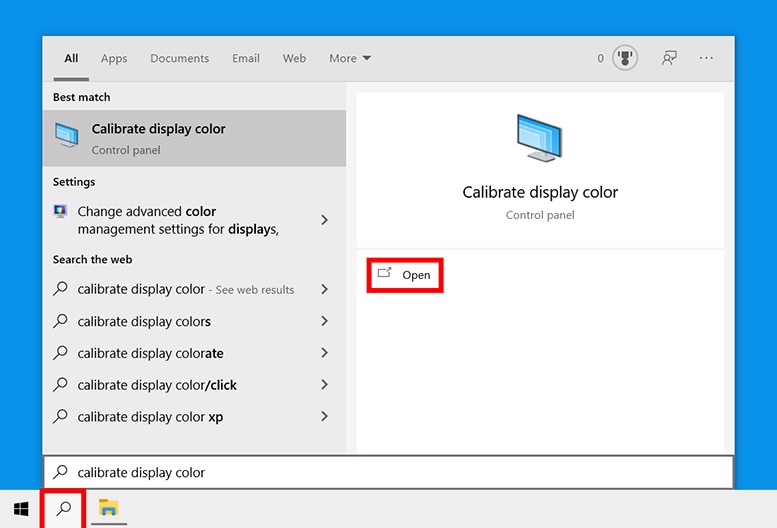 calibrate display color search 1