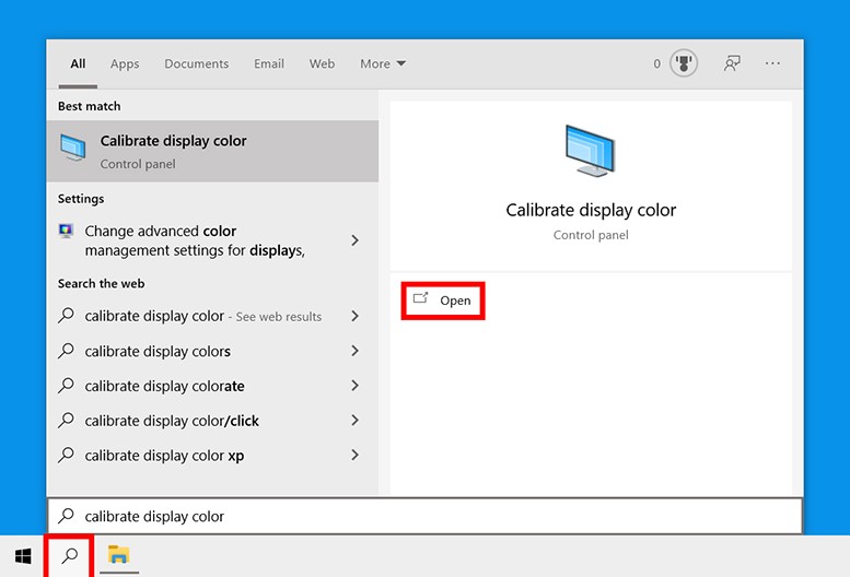 windows monitor calibration