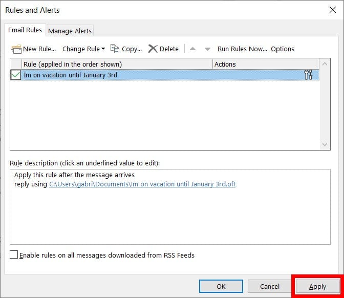 How to Set Up an Out of Office Reply in Outlook With an IMAP/POP3 Account