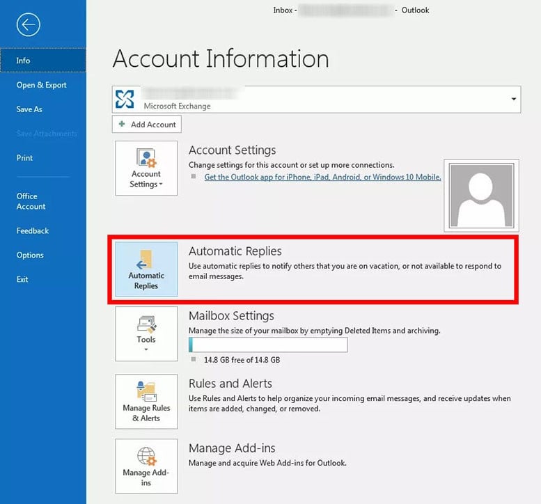 How to Set Up an Automatic Out of Office Reply in Outlook