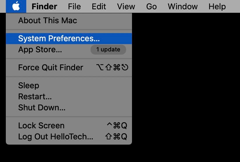 mac apple menu system preferences