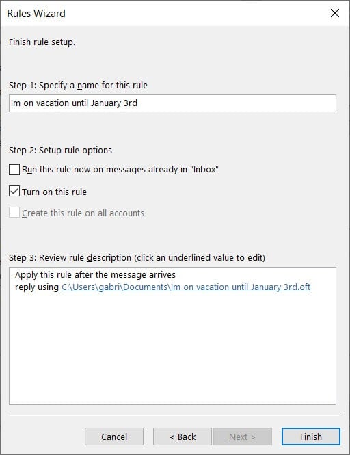 How to Set Up an Out of Office Reply in Outlook With an IMAP/POP3 Account