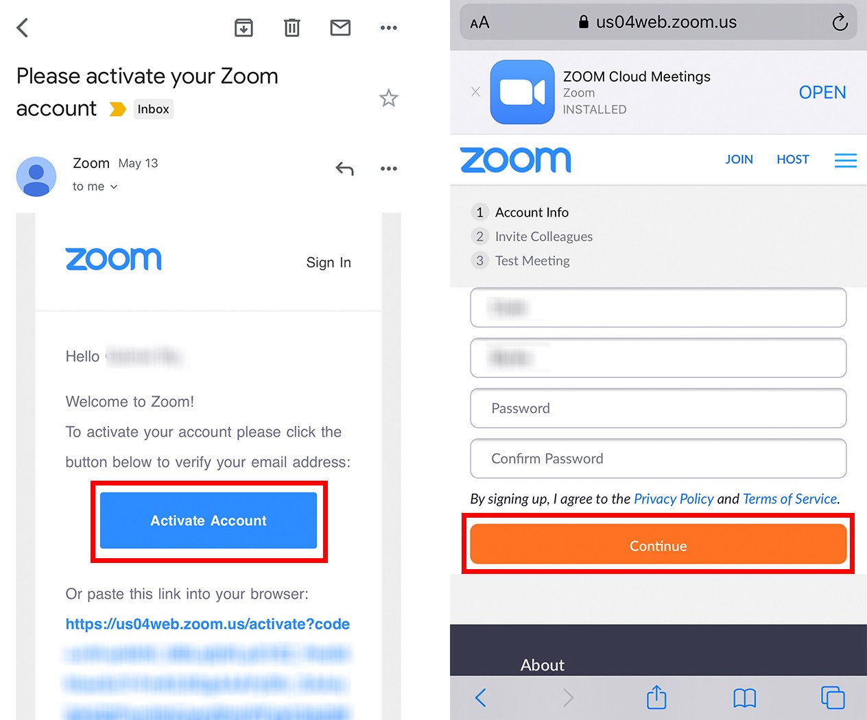 How to Create a Zoom Account on the Mobile App