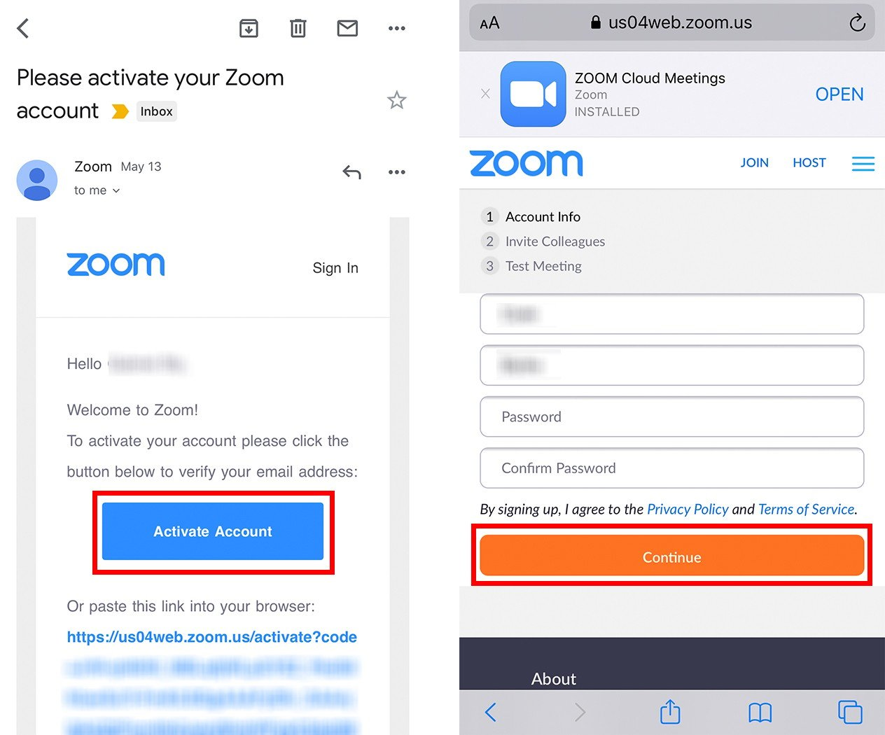 How to Create a Zoom Account on the Mobile App