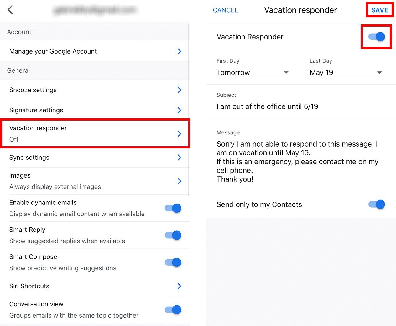 How to Set Up an Out of Office Reply in the Gmail Mobile App
