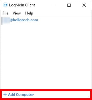 logmein add computer