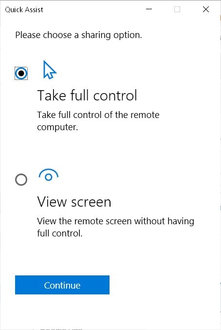 how to use quick assist in windows 10