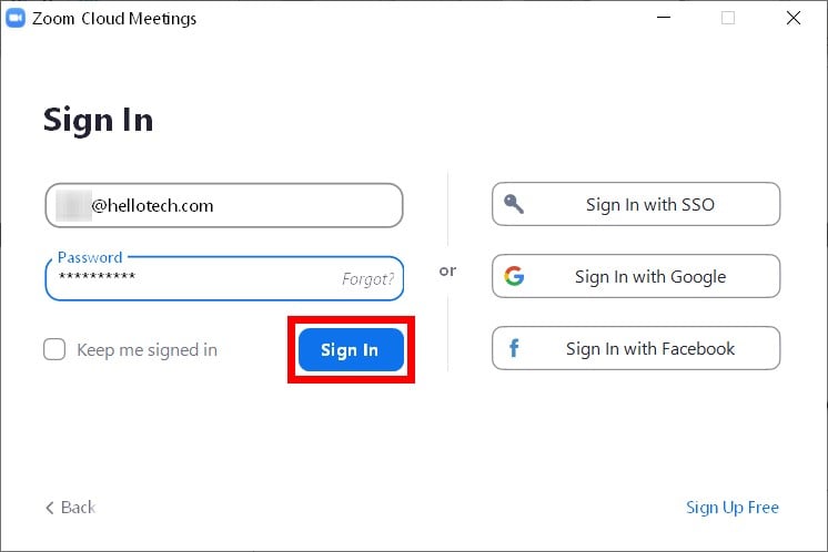 sign into zoom