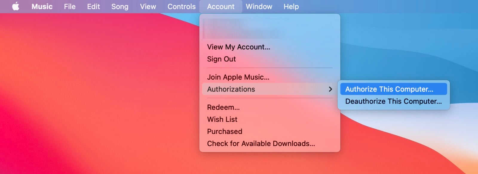 كيفية تخويل كمبيوتر Mac على iTunes أو Apple Music