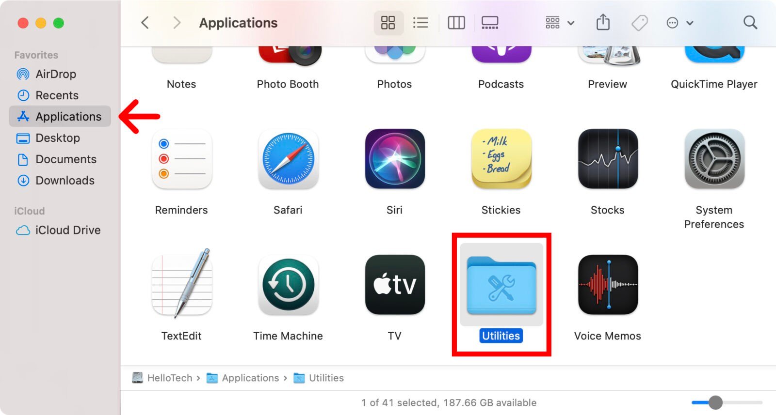mac applications folder utilities