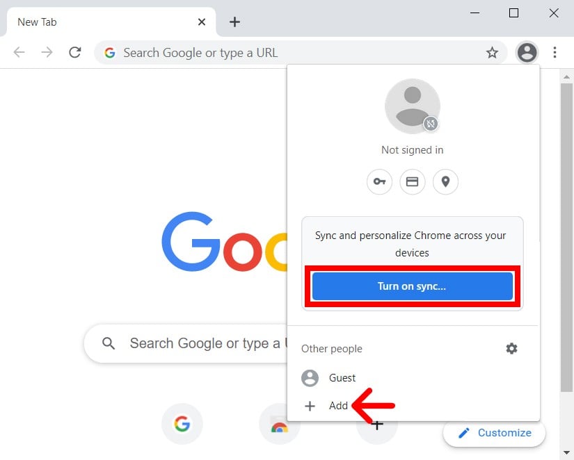 How to Turn On Sync in Google Chrome on a Computer