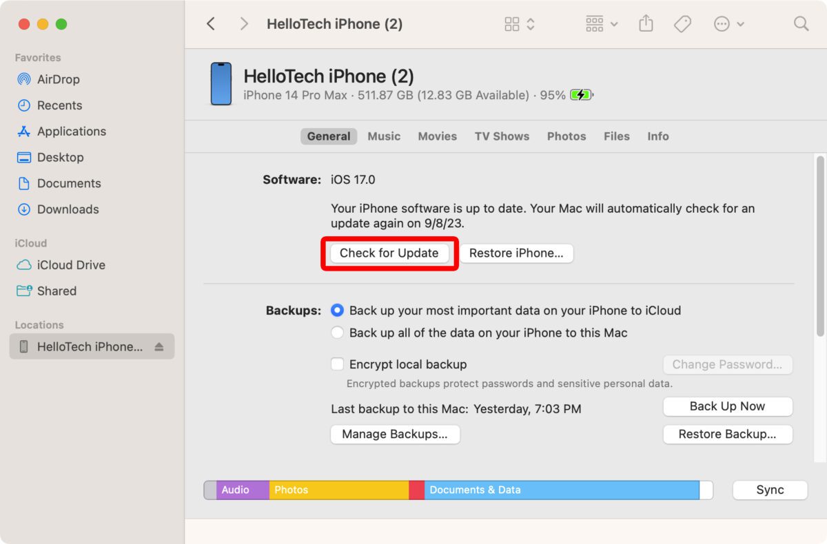 How to Update Your iPhone with a Mac Computer