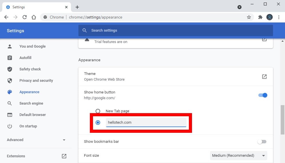 How to Change Your Homepage and New Tab Page in Chrome : HelloTech How