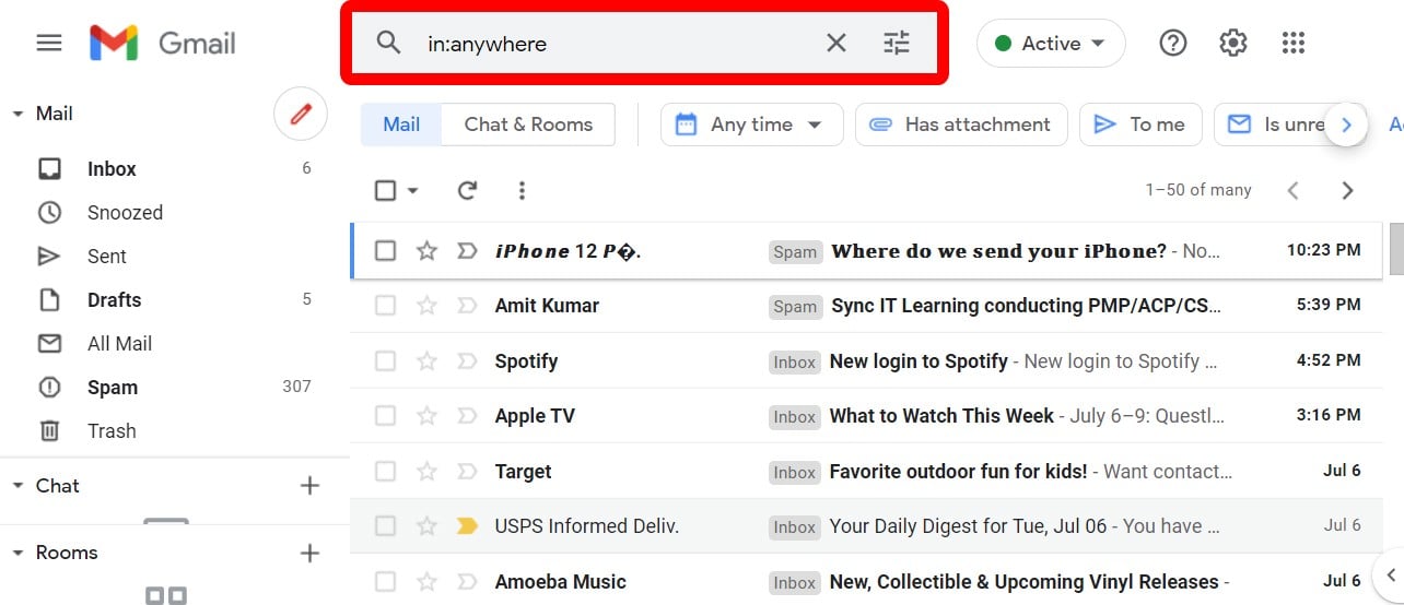 How to delete all spam emails in gmail