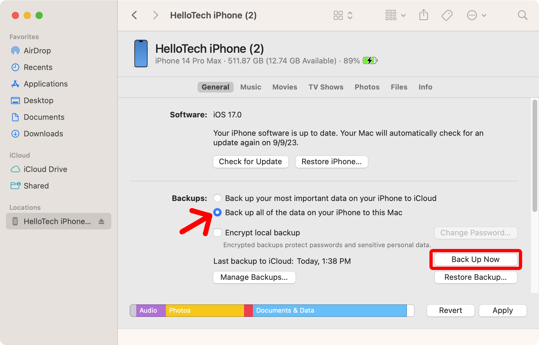 How to Back Up Your iPhone to a Mac