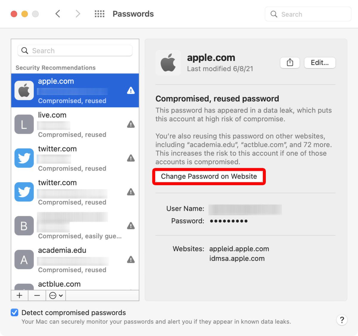 How to Find Compromised Passwords on a Mac