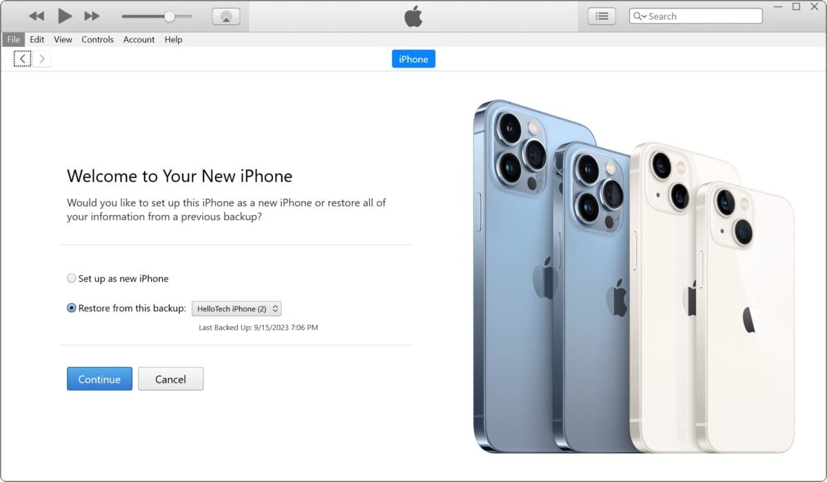 How to Restore iPhone from iTunes
