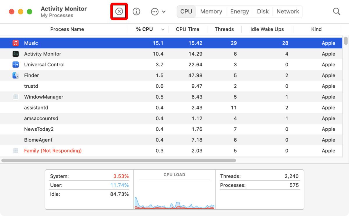 How to Force Quit From the Activity Monitor