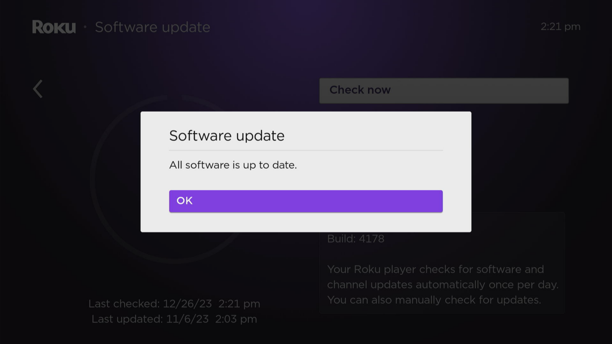how to update roku