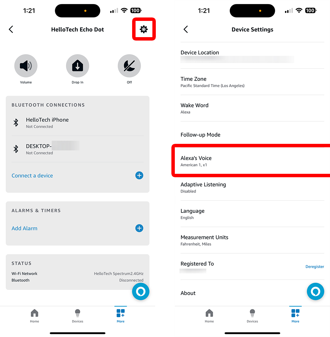 how to change alexa voice