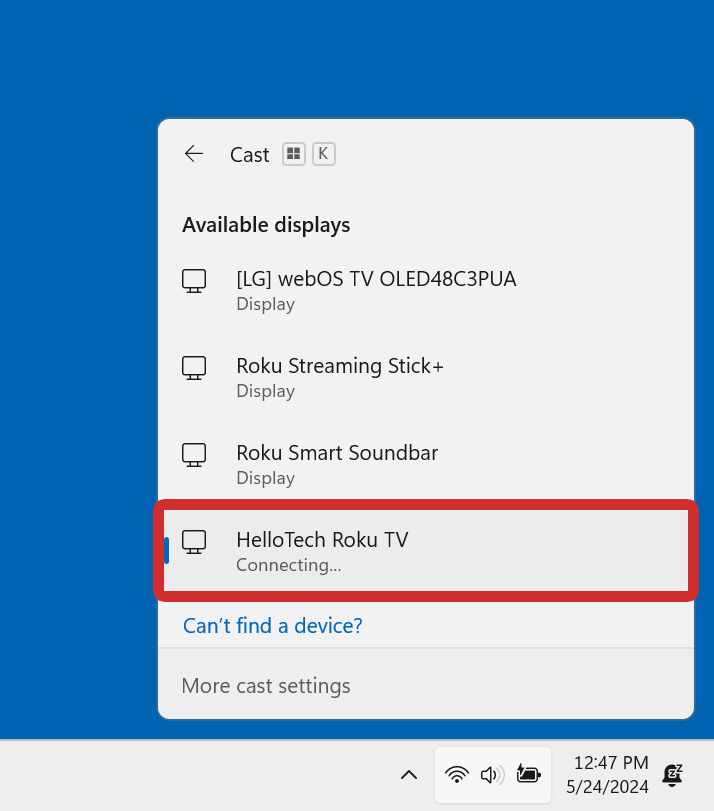 How to Cast Your Windows 11 PC to a TV