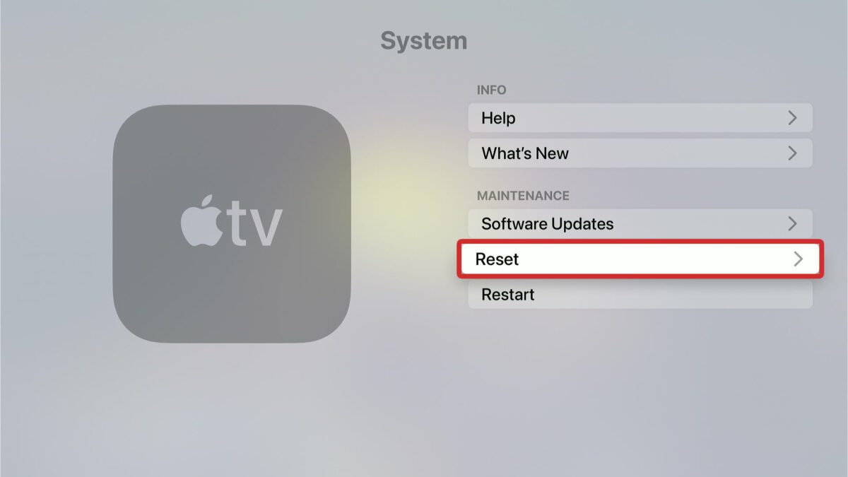 How to Reset Apple TV