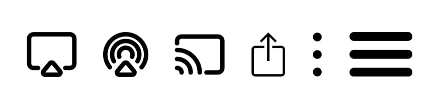 airplay icons iphone to roku