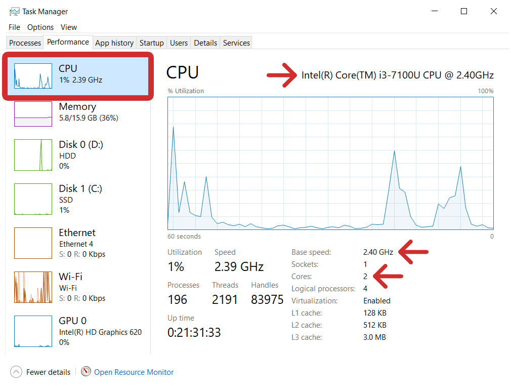 How to Check Your CPU Specs in Windows 10