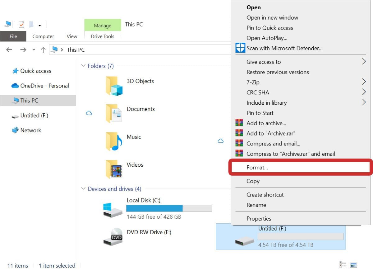 How to Format a Hard Drive on a Windows PC